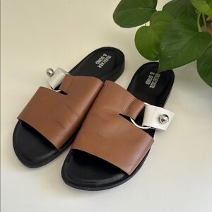 Bleecker & Bond Buckle Regina Sandal Anthropologie Leather Women's Size 8.5